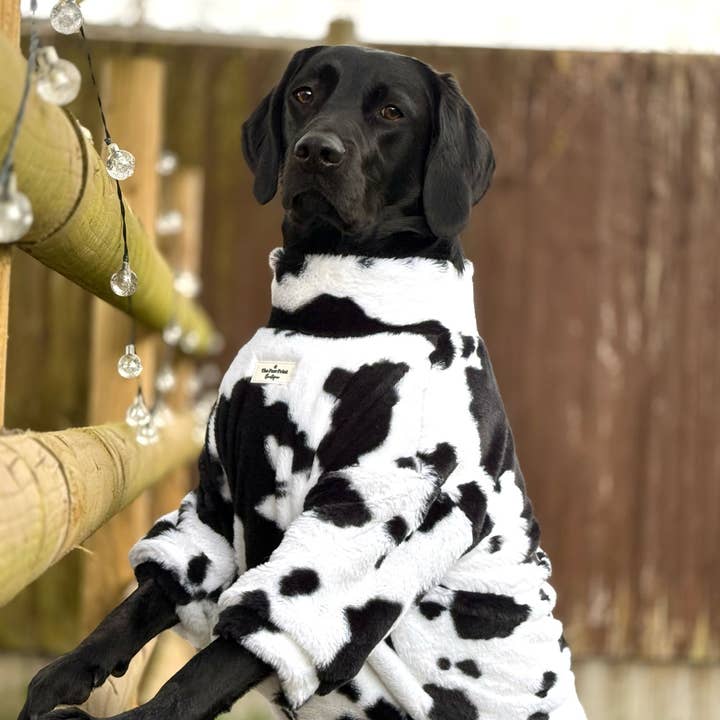 The Paw Print Boutique - Wholesale Pet Coat - Dog - The Cow Print Fluffy & Fabulous Fleece12
