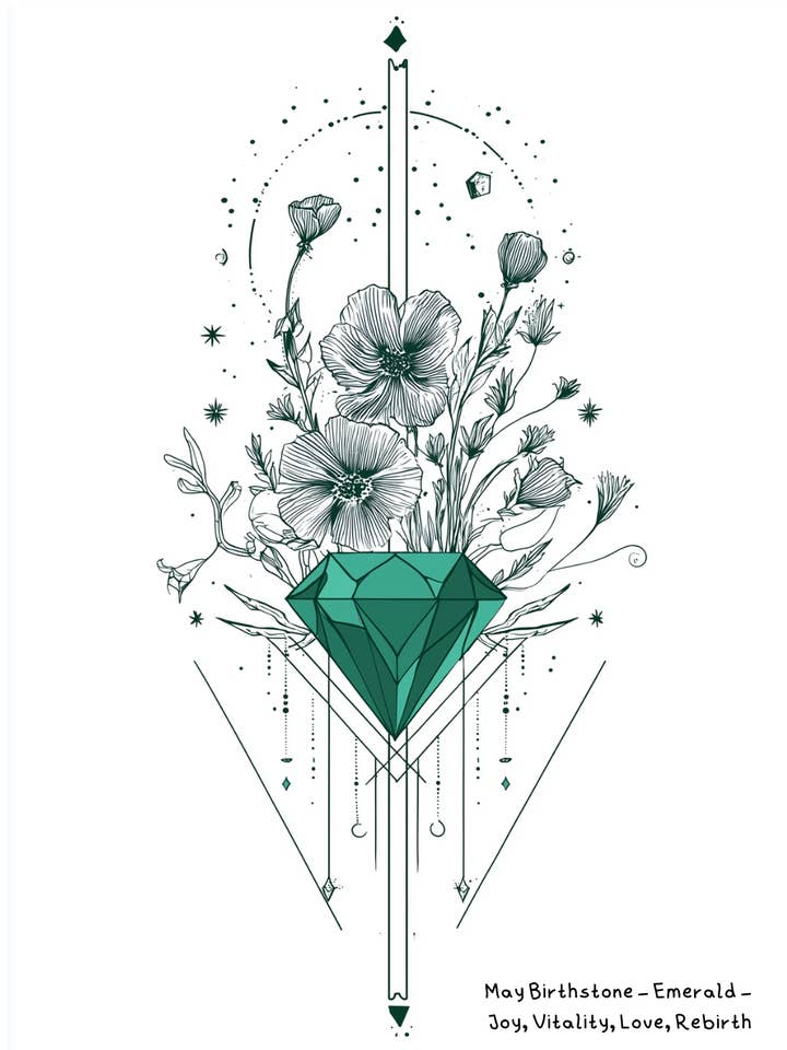 May Emerald Birthstone Birthday Card for wholesale by House of Osiris