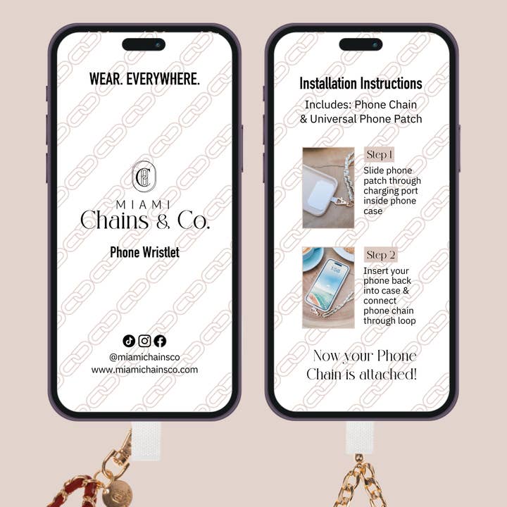 Miami Chains & Co. - Wholesale Phonecase Strap - Air | Zodiac Collection Phone Wristlet