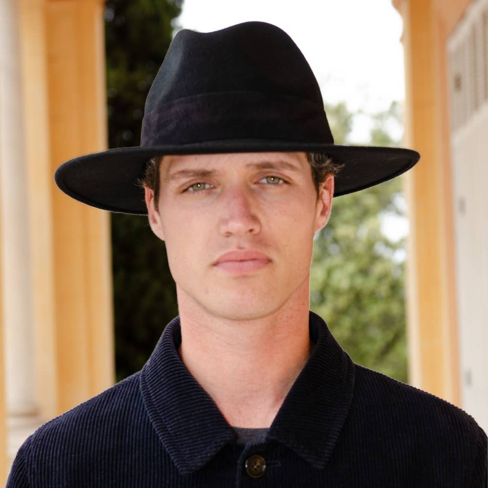 TRAVAUX EN COURS... - Wholesale Fedora - Unisex - WIDE BRIM HAT - leather braid9