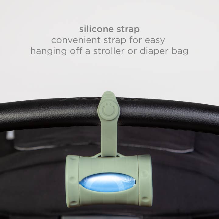 Ubbi - Wholesale Wet Bag - Kids & Baby - Sage Retractable On-the-Go Bag Dispenser