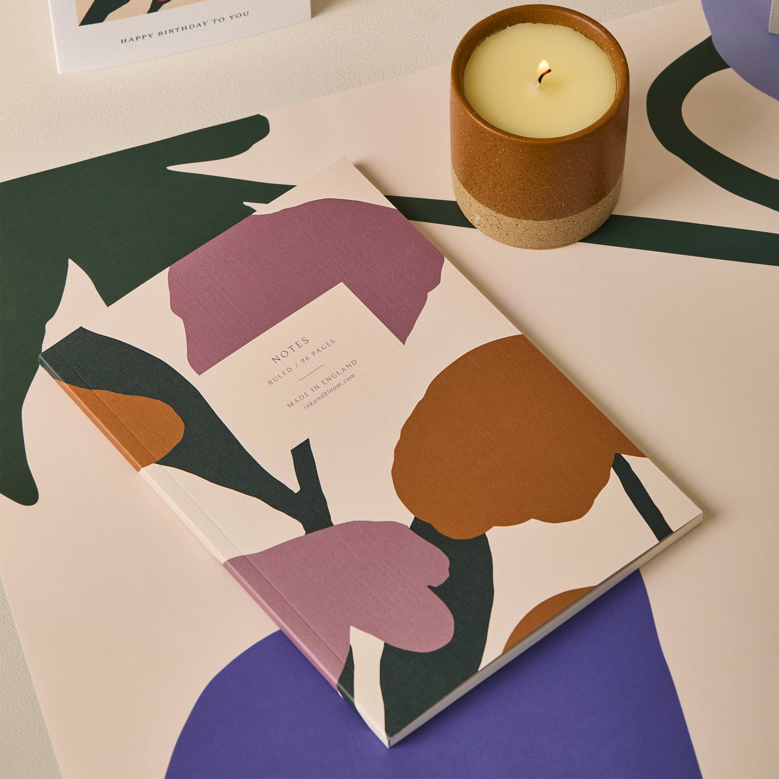 Ink & Bloom – wholesale Notebook – Ruled Notebook in Floral Bloom Pattern1