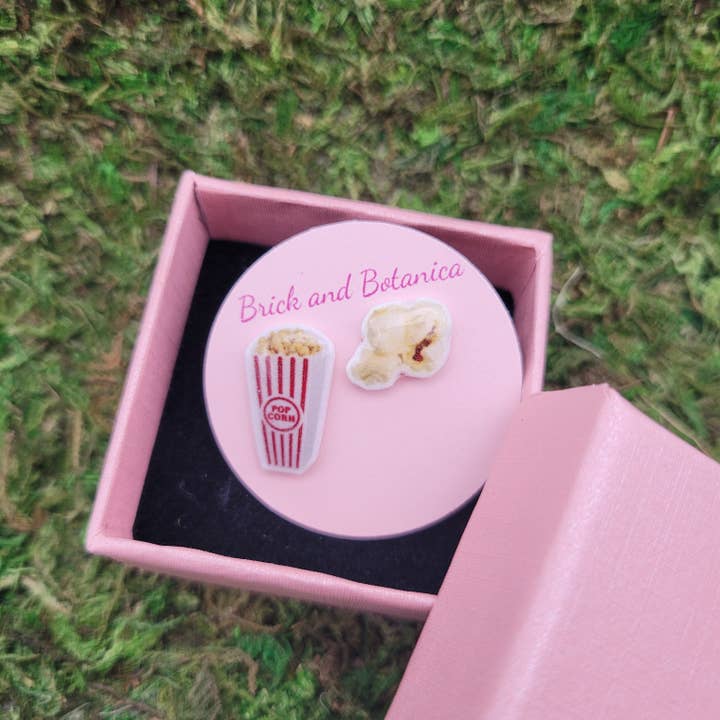 Handmade nickel free popcorn and bucket stud earrings for wholesale by Brick and Botanica
