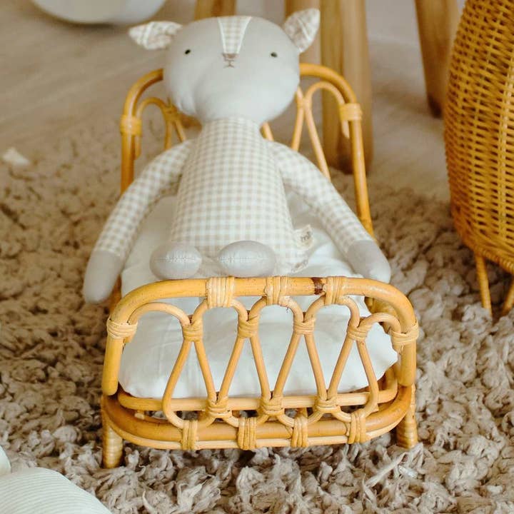 Rattan Doll Bed - Baby Doll Crib for wholesale by Little Tijn - BohoPanna NL