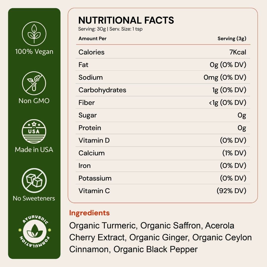 Osh Wellness - Ayurvedic Wellness - Wholesale Powdered Health Drink - Turmeric Saffron Glow Latte4