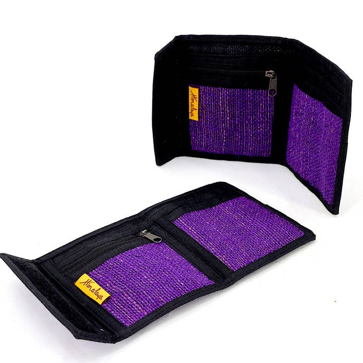 Himalaya Handmade - Wholesale Wallet - Unisex - 100% Hemp Multi Mushroom Embroidered Tri-Fold Wallet7