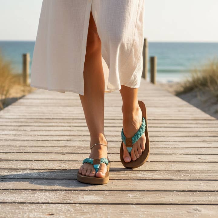 Tidewater Sandals - Wholesale Flip Flops - Women's - Harbor Pool Blue3