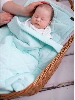 Kinder Hop Double-Sided Quilt Triangles Aquamarine 50x70 for wholesale by Kinder Hop SP. Z O.O.