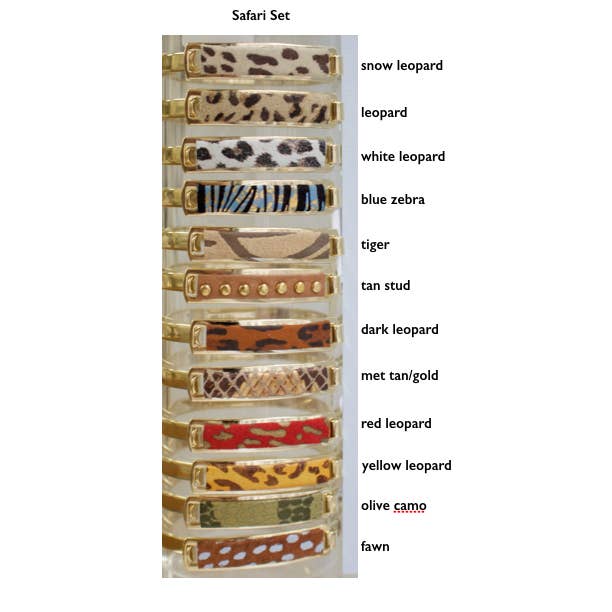 a.v. max - Wholesale Bangle Bracelet - Leather ID Hinge Bracelet|Single|Many Colors 3