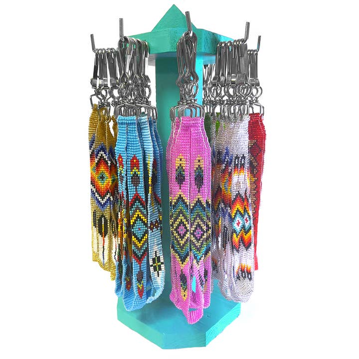 Pichincha - Wholesale Retailer Display - Accessories - 48 Pcs SB-LAN-KEY Lanyard Keychain Wooden Display