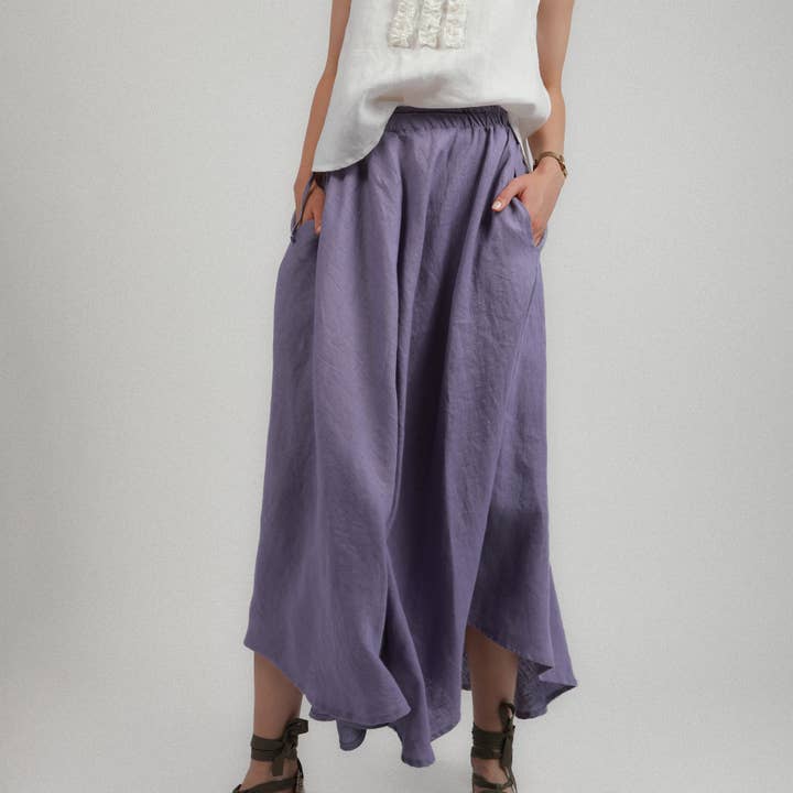 Knotium - Vendita all'ingrosso Gonna - Donna - Gonna Maxi a Ruota POPPY con Tasche7