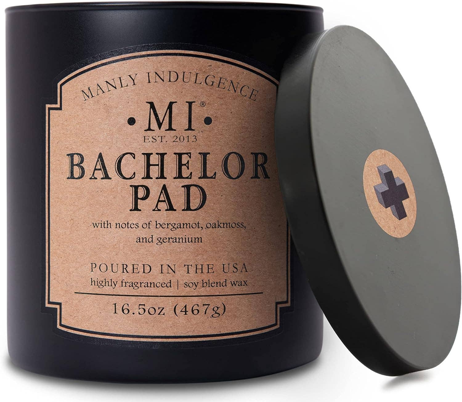 MVP Group International INC - Wholesale Jar/Filled Candle - Bachelor Pad 2-Wick Scented Candle, Soy Blend Wax, 16.5oz1