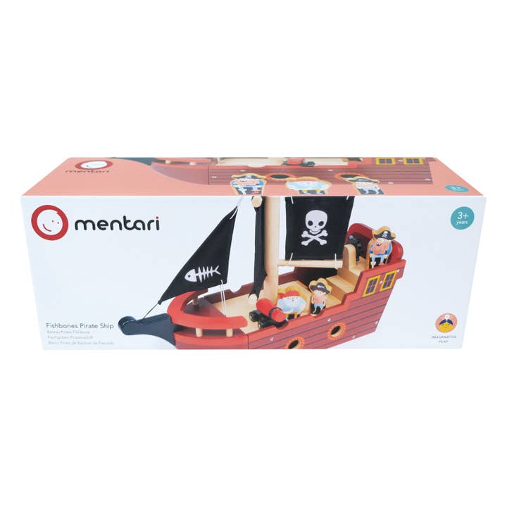 ThreadBear Design UK/EU - Wholesale Wood Toy - Kids - Mentari Fishbones Pirate Ship7