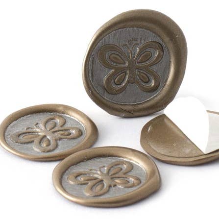 Sellos de cera autoadhesivos, diseño de mariposa para venta al por mayor de Global Solutions, Inc
