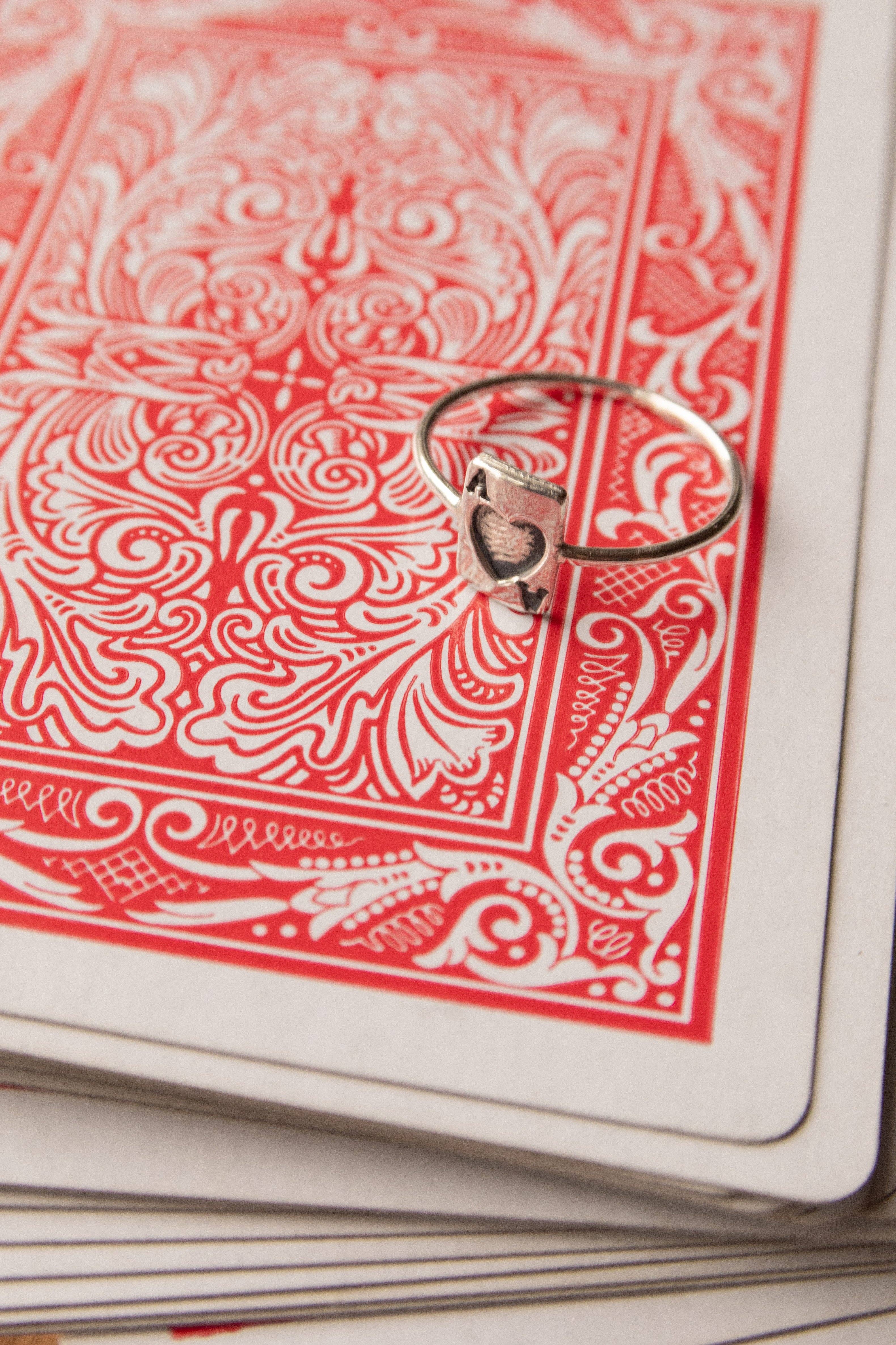 Shiftd Jewelry - Vente Anneau/bague à empiler - Bague As de Cœur2