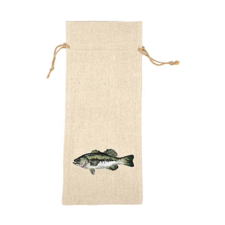 Largemouth Bass Wine Bag for wholesale by Mads Studio & Co.