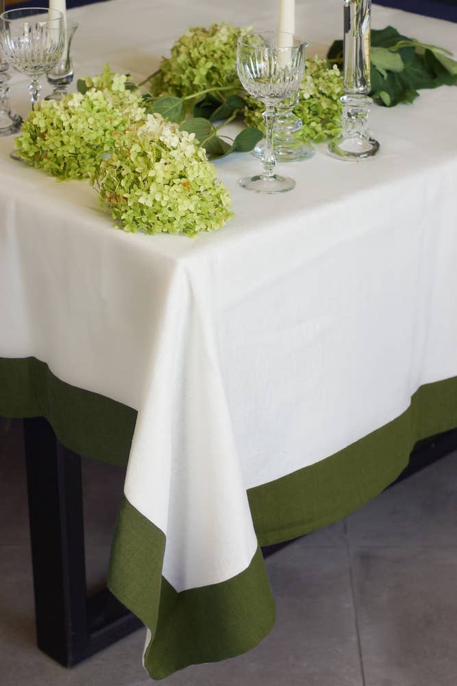 Liem Home - Wholesale Tablecloth - Custom tablecloth with border. Linen tablecloth with edging.3