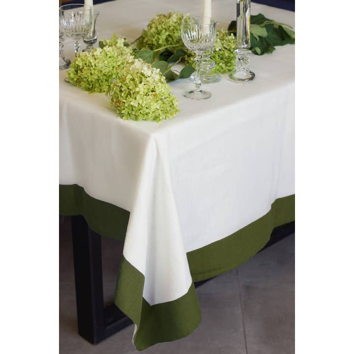 Liem Home - Wholesale Tablecloth - Custom tablecloth with border. Linen tablecloth with edging.3