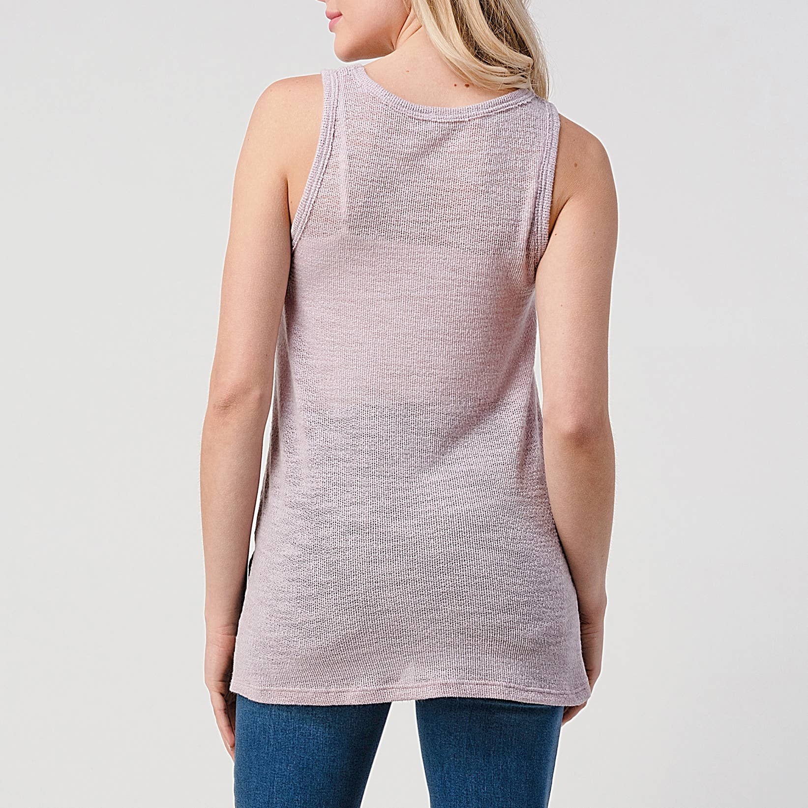 Heimious - Vendita all'ingrosso Canotta - Donna - Canotta Slub Texture con spacchi laterali, T46713