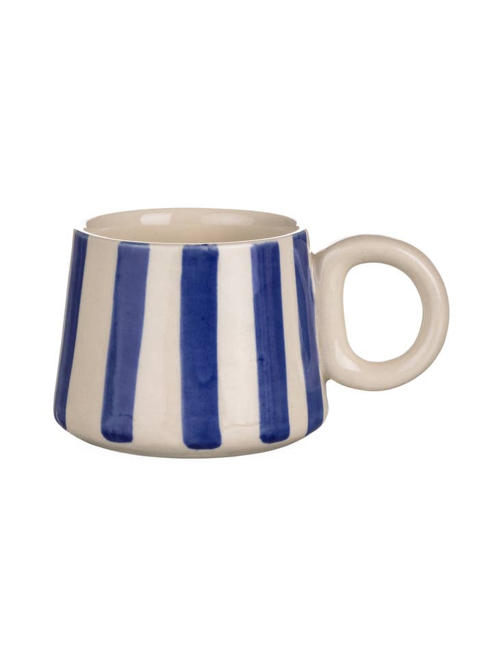 Breton Stripe Mug for wholesale by Shoeless Joe Ltd