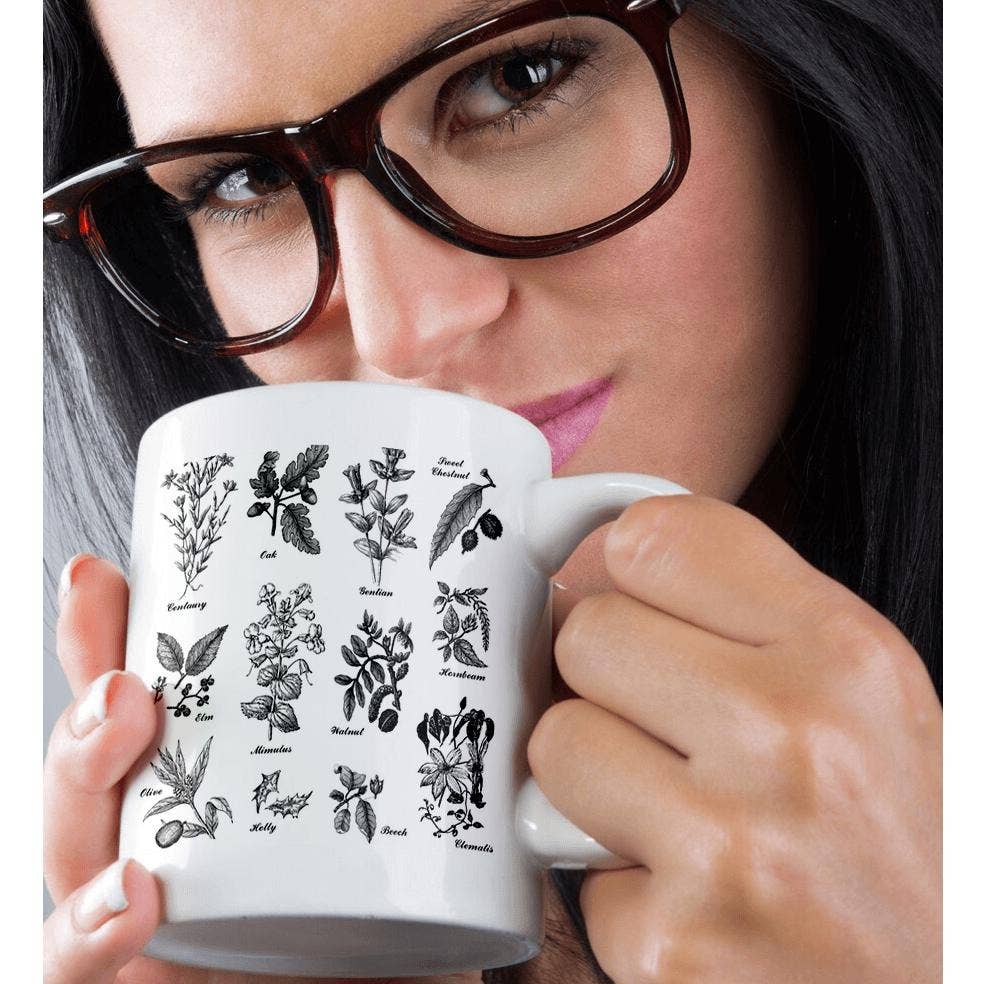 3dRose - Wholesale Coffee mug - 3dRose, Vintage Botanical Plants Trees Flowers Oak Elm Hornbeam Beech Centaury, Mug9