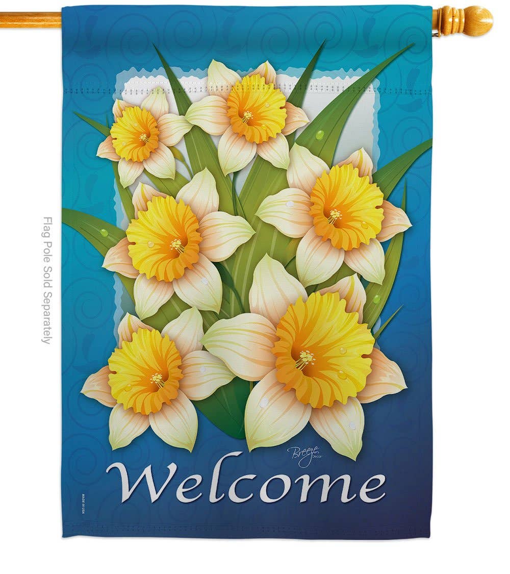 Two Group Flag Co – wholesale Flag – Daffodils Garden Floral Decor Flag1
