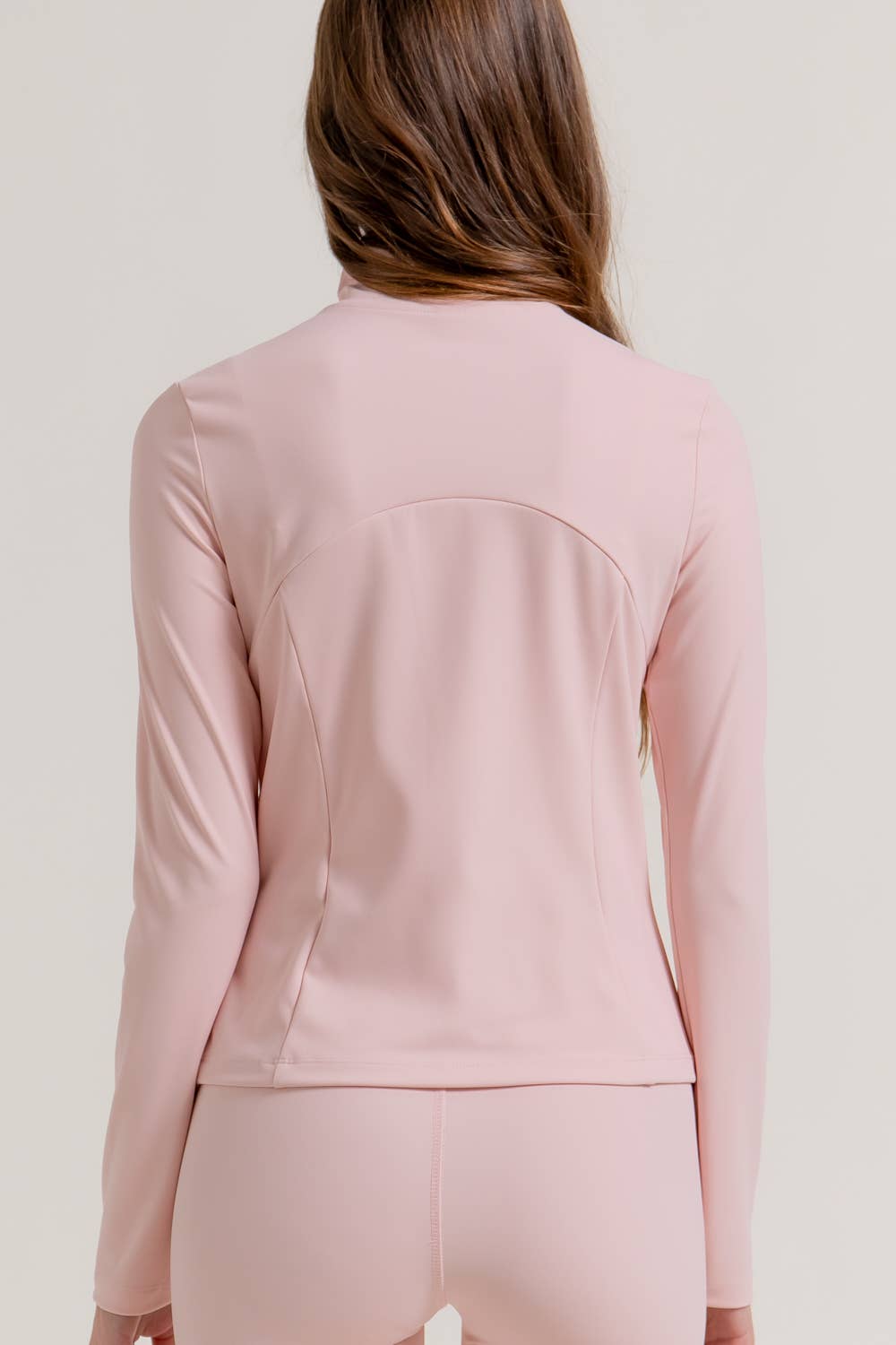 Active Basic | Active USA - Wholesale Athletic Jacket - Women's - Long Sleeve Mock Neck Seam Detail Workout Jacket12