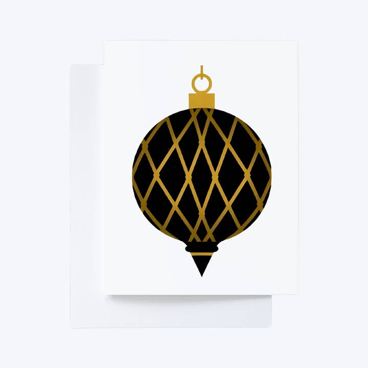 Cryptic Paper Co. - Wholesale Stationery/Notecard Set - Boxed Set of Art Deco Black & Gold Christmas Notecards13