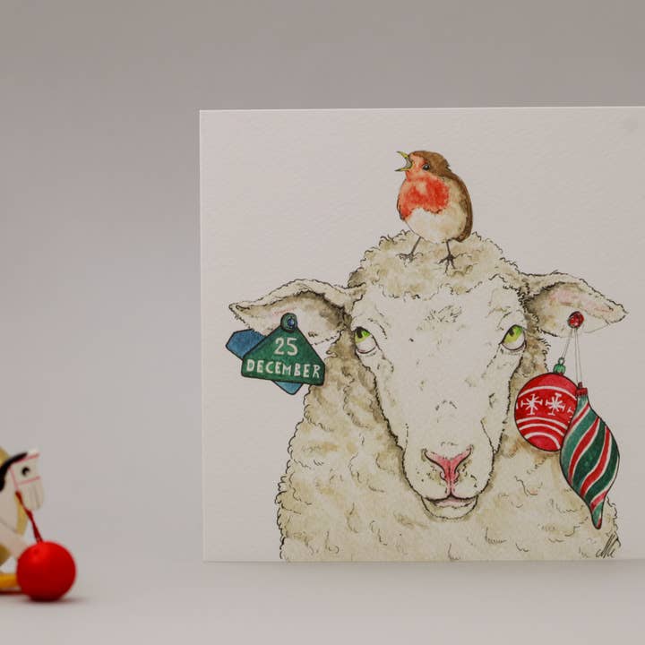 Christmas Sheep for wholesale by DMC Illustrations
