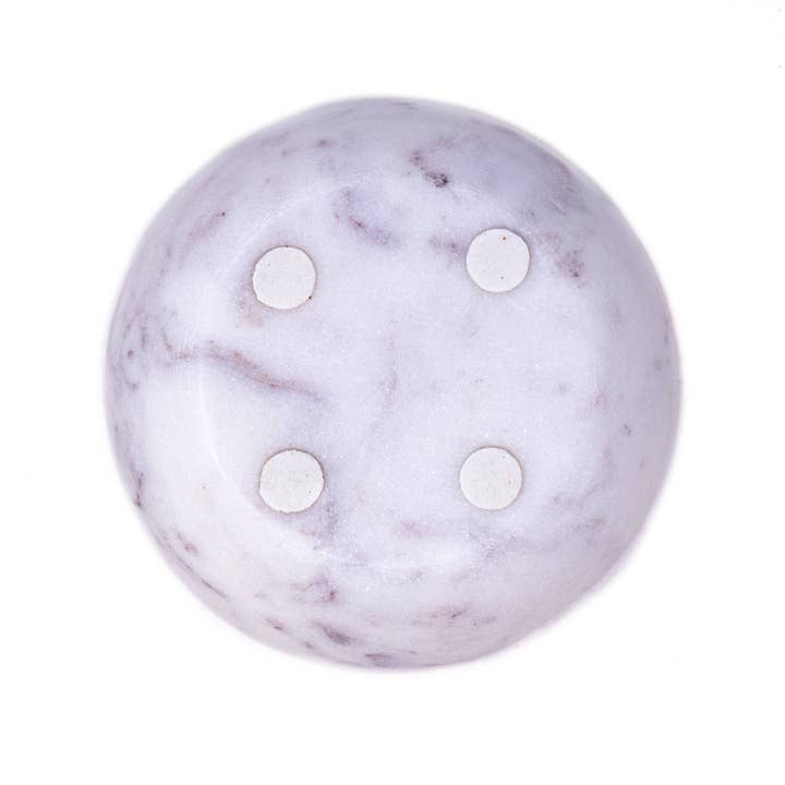 Global Crafts – wholesale Dekorativ tallrik/fat/skål – Handgjord marmorskål, vit