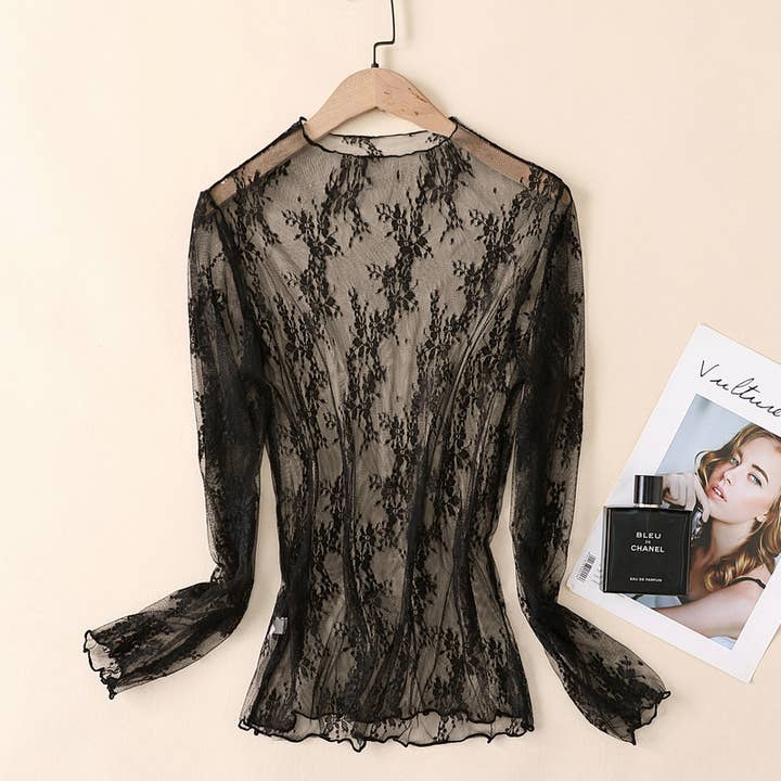Hope & Sunshine - Wholesale Blouse - Women's - Lace Mesh Top