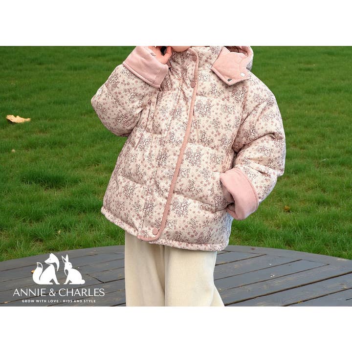 Annie & Charles® Lined Winter Jacket “Winter Blossom” for wholesale by Annie & Charles