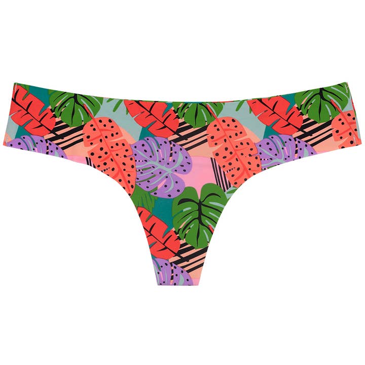 Teri Lingerie - Wholesale Underwear - Women's - Tropical Invisible Laser Cut Thong, XS- 2X