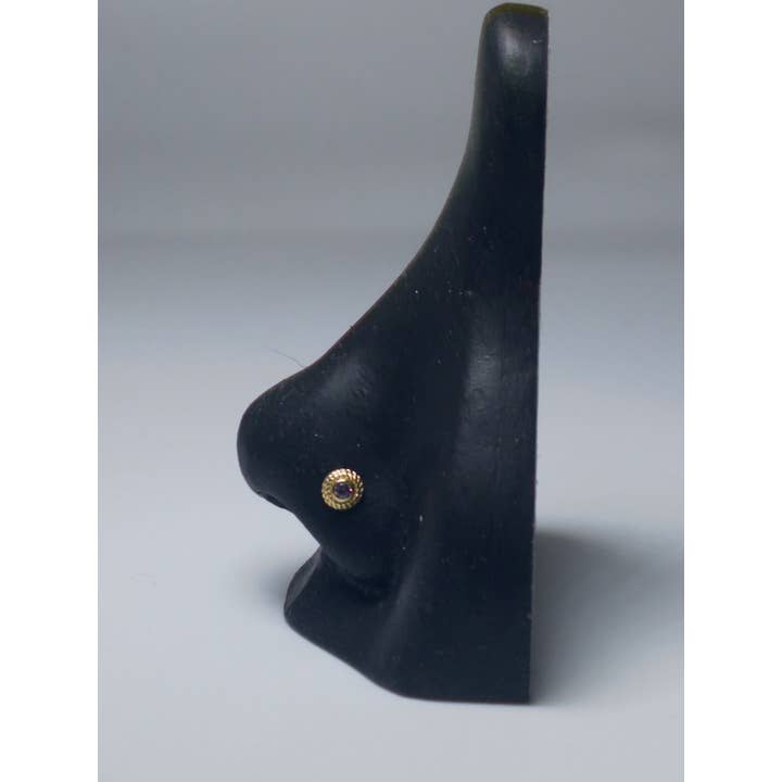 Zahav Jewelry – wholesale Enkelt örhänge – 14K massivt guld näsring | 18 Gauge | Massivt guld | Guld näsring | Guldnäsa S7