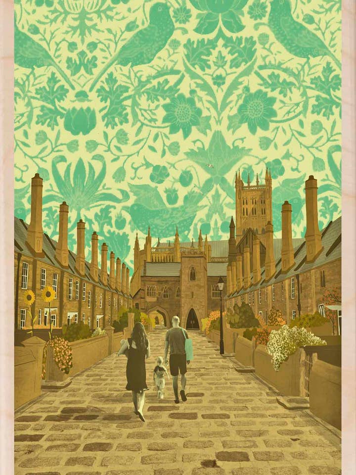 Wells, Somerset - Miljøvenlige kort og magneter for engroshandel hos THE WOODEN POSTCARD COMPANY