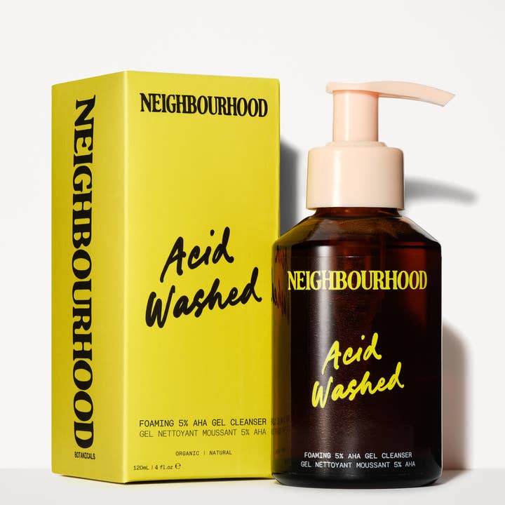 Neighbourhood Botanicals - Wholesale Facial Cleanser - 'Acid Washed' Foaming 5% AHA Gel Cleanser, 120ml