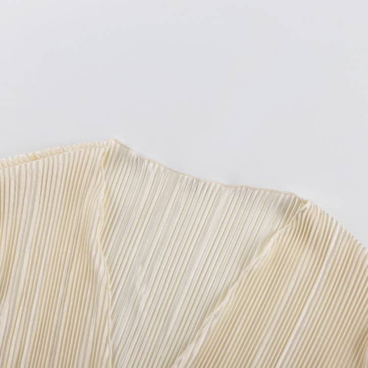 Sweetkama - Wholesale Blouse - Women's - Sweetkama Ladies Solid Color Wrinkle Casual Lace Shirt4