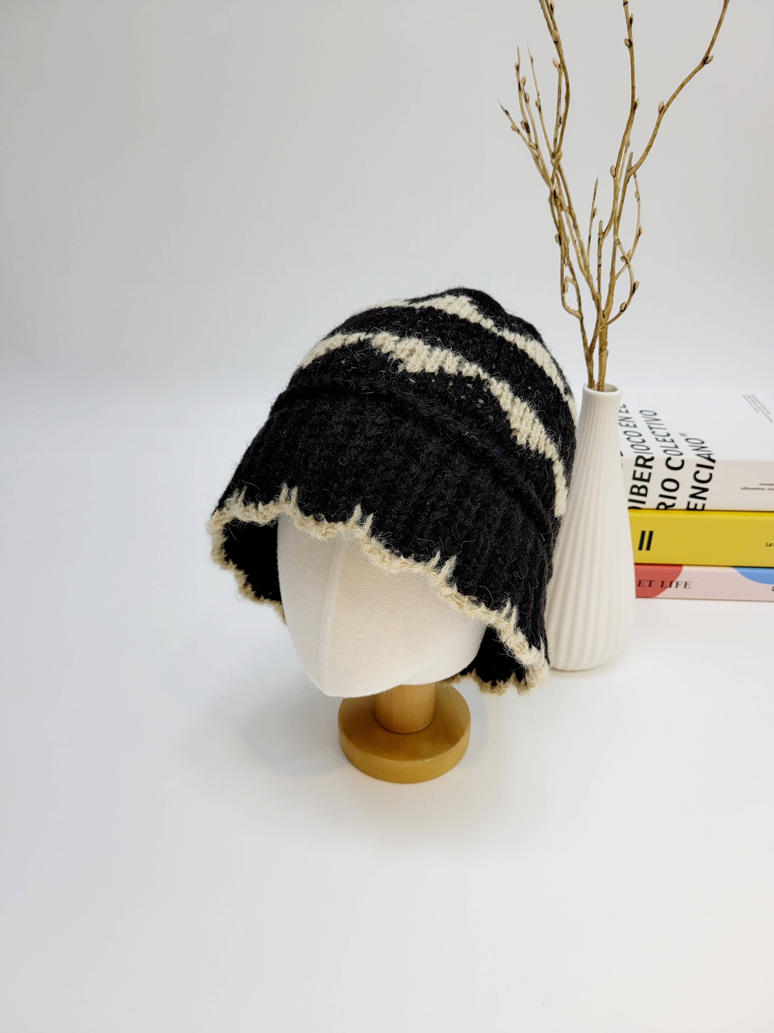 Comfortarians – Engroshandel Bucket hat - Dame – Alpaca strikket spandhue, Premium blød og varm vinterhue4