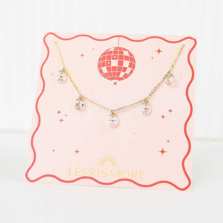 Diamond Swarovski Confetti halskæde (Guld eller Sølv) for engroshandel hos Less is More