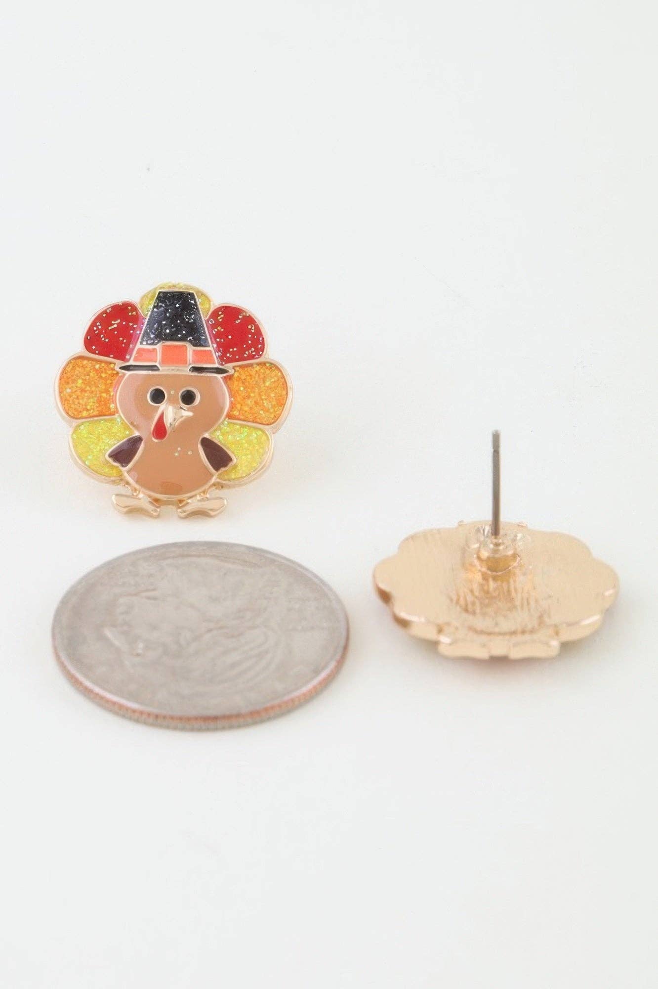 CC Wholesale Clothing - Wholesale Stud/Post Earrings - Thanksgiving Turkey Stud Earrings2