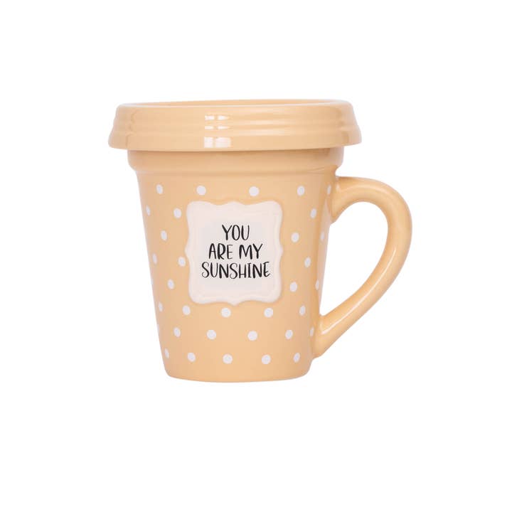 Divinity Boutique - Wholesale Coffee Mug - Flower Pot Mug: You Are My Sunshine2