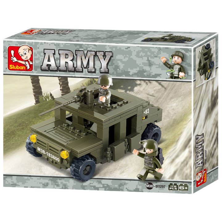 Land Forces Military Army Jeep Building Brick Kit (175 Pcs) for wholesale by Texas Toy Distribution