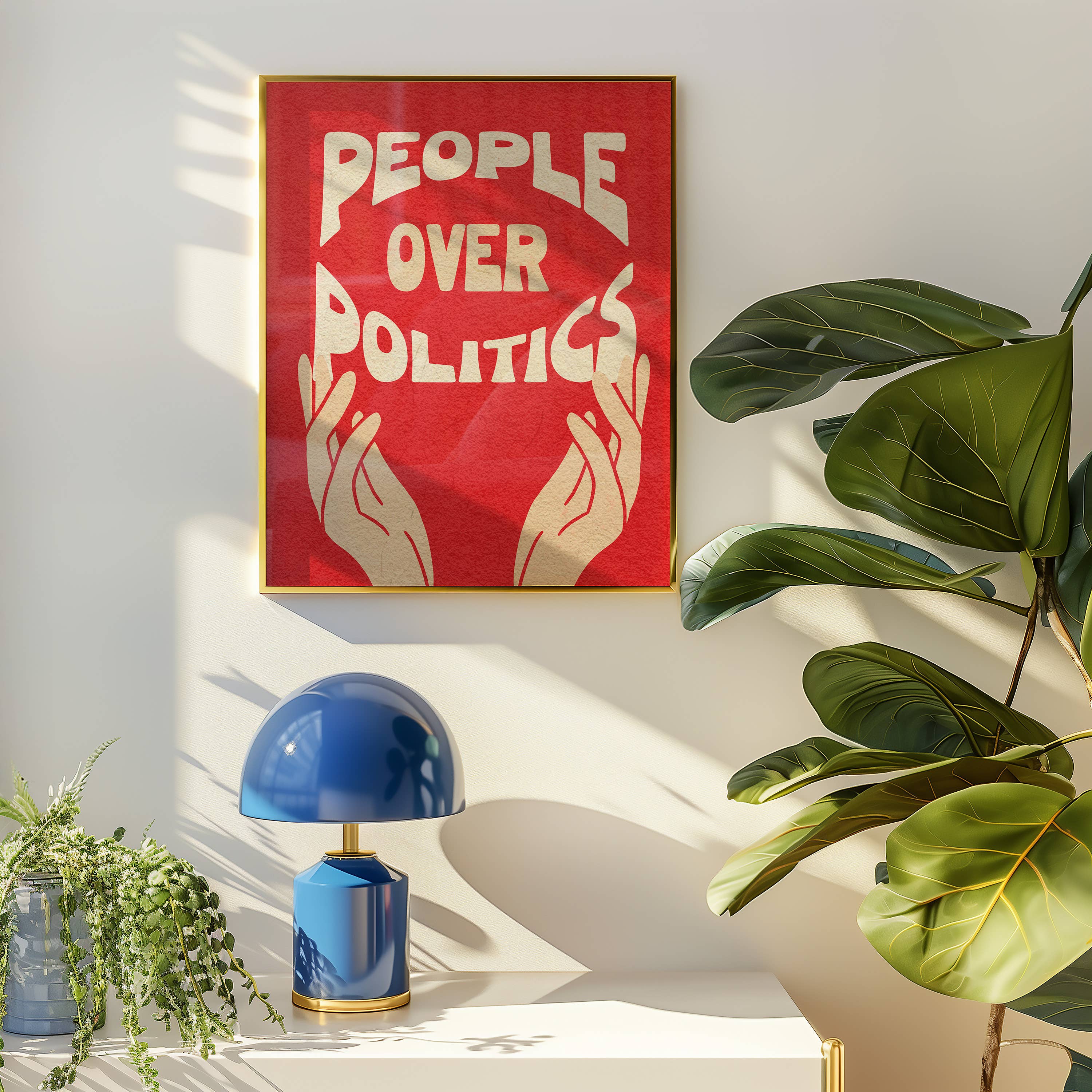 GiGi Thomas Designs - Wholesale Art Print - People Over Politics Print1