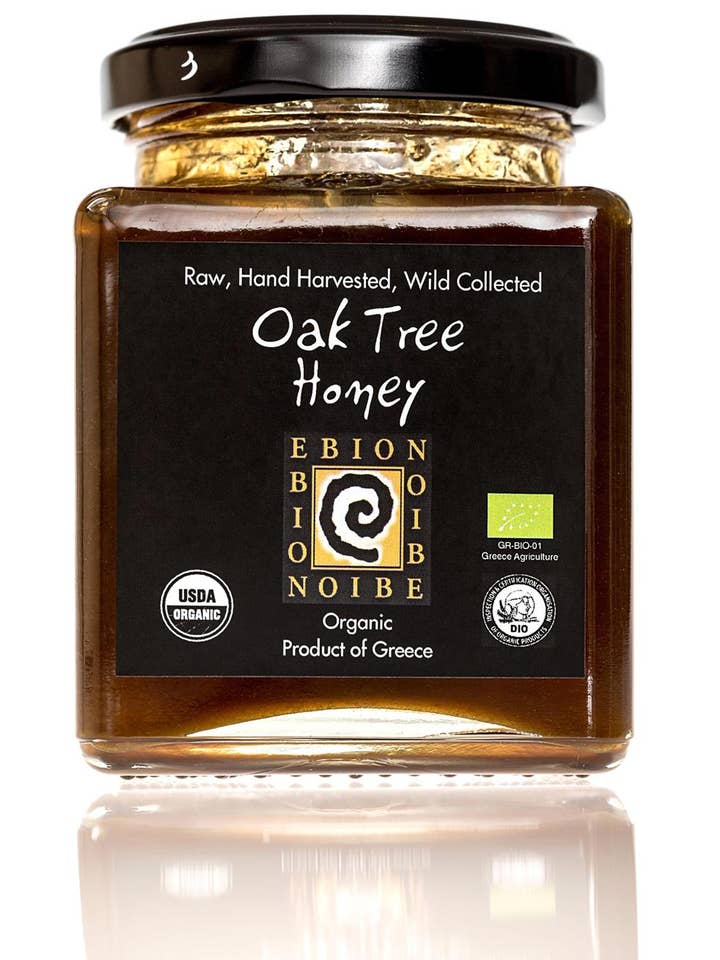 Miel de chêne - Miel sauvage cru biologique de montagne grecque pour la vente par BeeVitamin