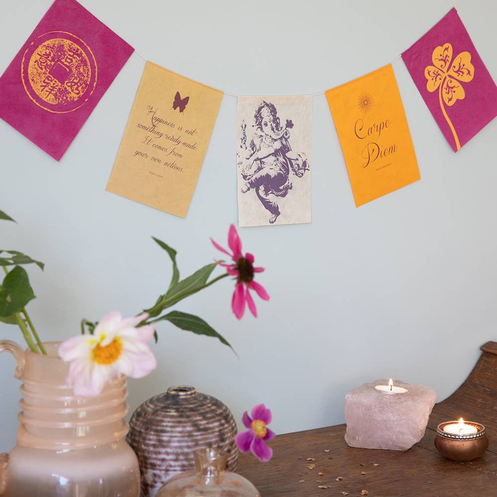 Koperberg - Venta al por mayor Banderas de rezos - Banderas de deseos | Felicidad | Glück | Geluk | Le Bonheur1