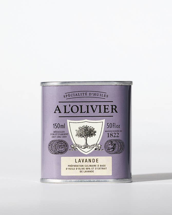 Gourmet Food Solutions, Inc. - Wholesale Olive Oil - Lavender Aromatic Olive Oil, A L'Olivier 150ml tin