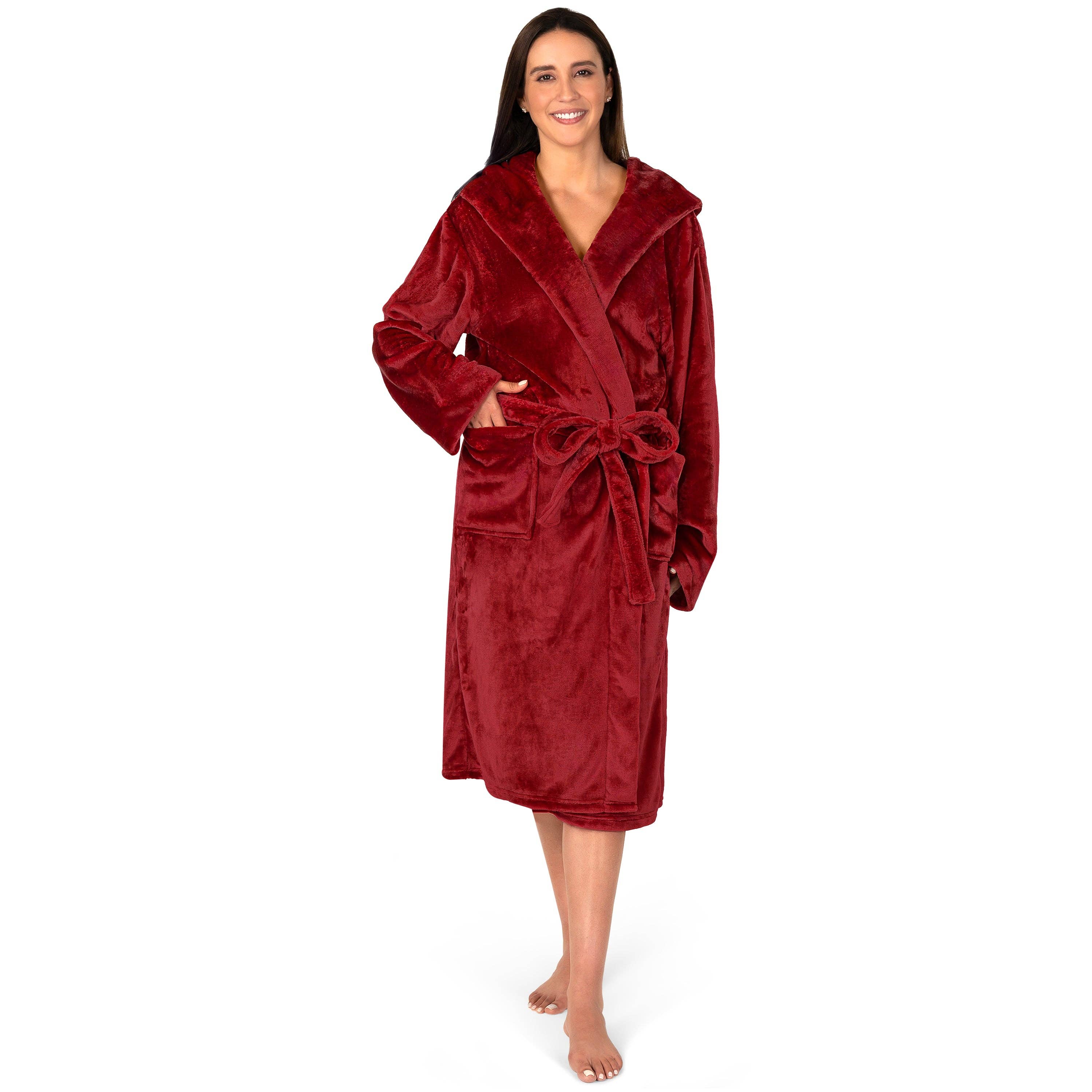 Pavilia - Wholesale Robe - Women's - Women's Classic Fleece Robe with Hood38