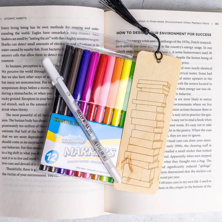 DIY Book Tracker Bookmark for wholesale by LeeMo Designs
