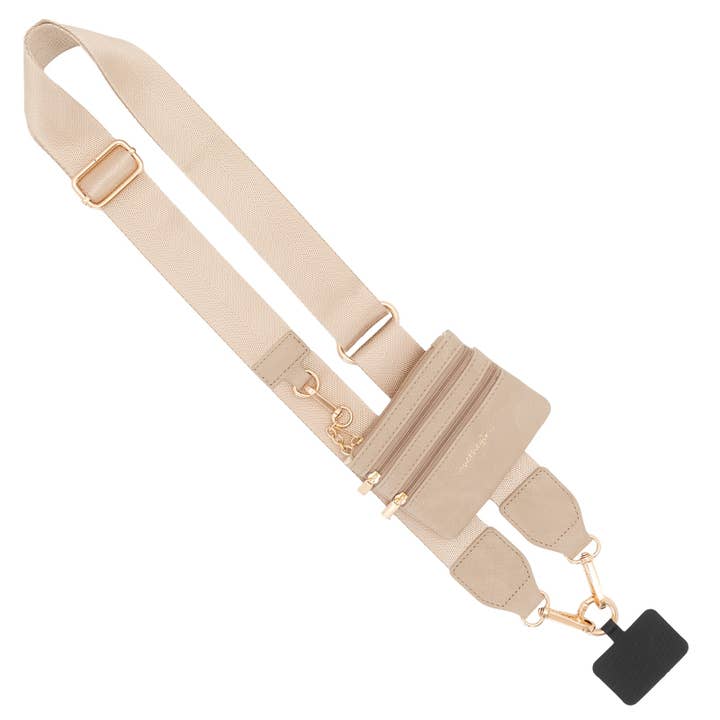 Save The Girls - Wholesale Phonecase Strap - Clip & Go Phone Lanyard with Pouch - Neutral Collection
