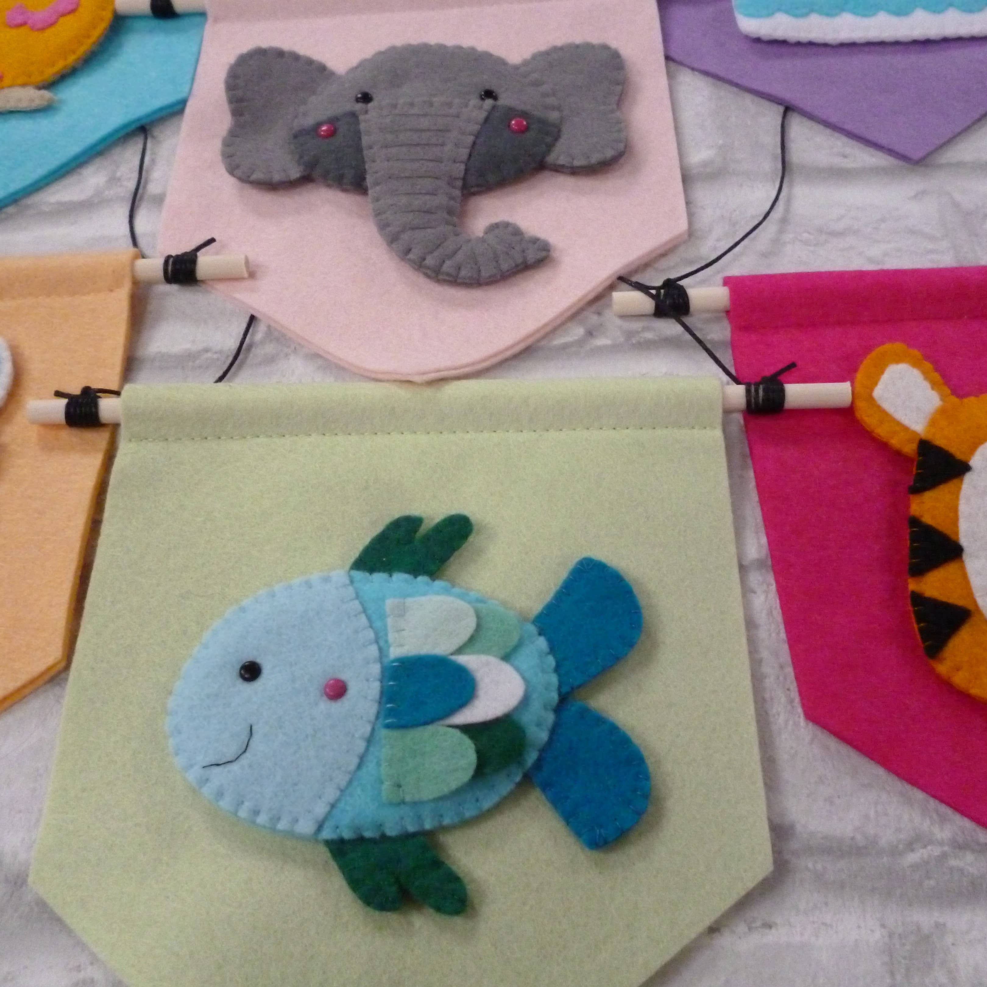 paper-and-string ltd - Wholesale Banner - Felt Banner to decorate - 20cm Dowel6